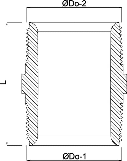 Profec Nr. 280 Nippel Gusseisen Schwarz 1/2" Außengewinde 25bar DVGW