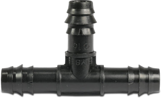 T-Stück 90° POM 16 mm Tülle 4bar Schwarz