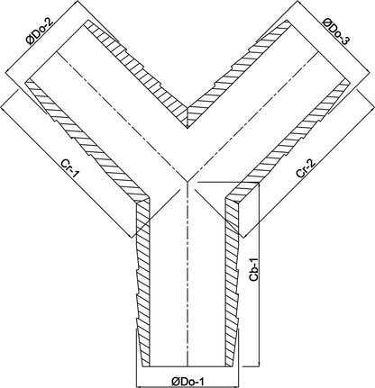 Y-Stück Nylon Schlauchtülle 10bar Weiß