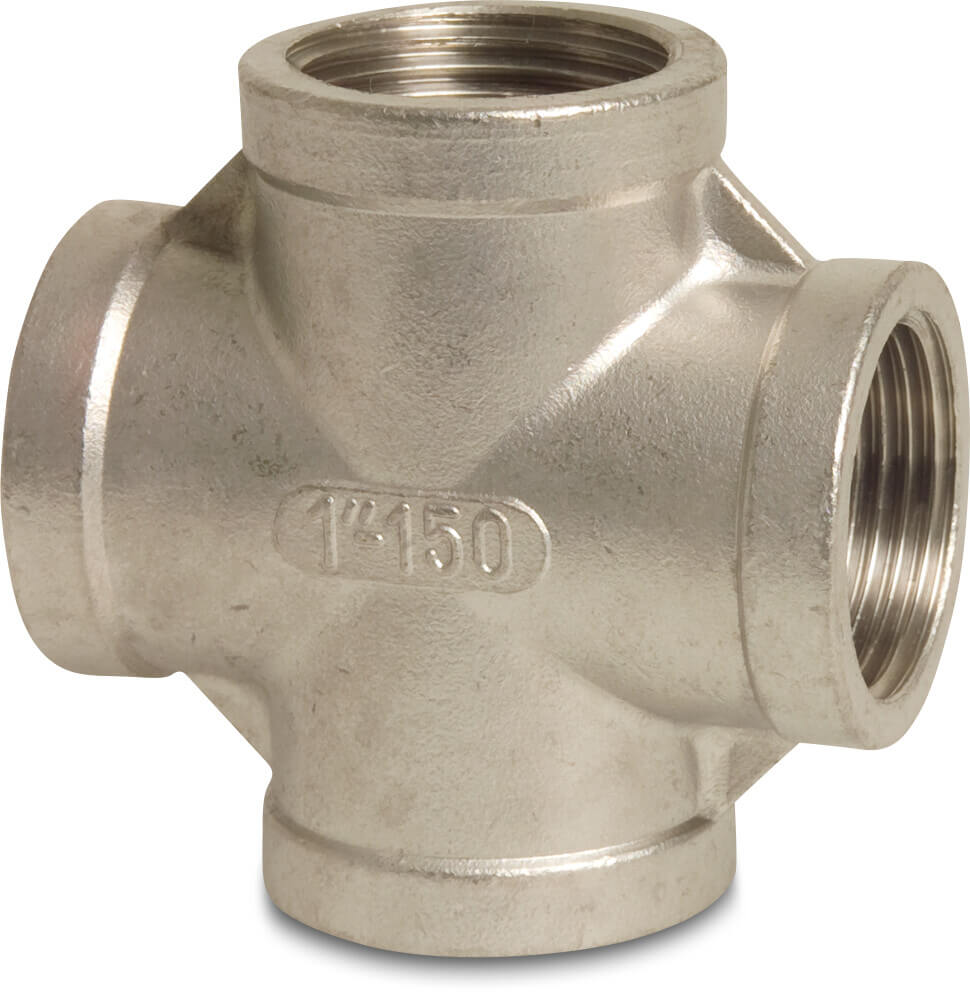 Profec Nr. 180 Kreuzstück Edelstahl 316 1/4" Innengewinde 16bar