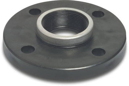 Gewindeflansch PP DIN Flansch x Innengewinde 6bar DN80 Schwarz PN10/16 Typ verstärkt