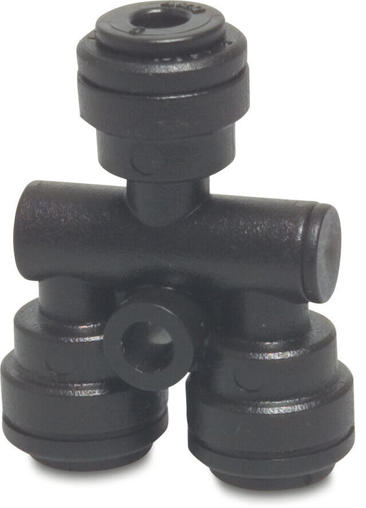 Speedfit Verteilerstück POM 6 mm Einsteck 10bar Schwarz Typ Super (VE: 10 St.)