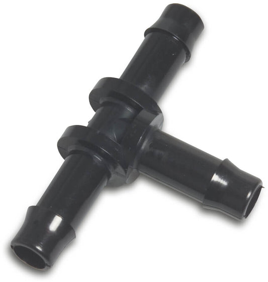 T-Stück 90° PA (Nylon) Schlauchtülle 10bar Schwarz Typ WF