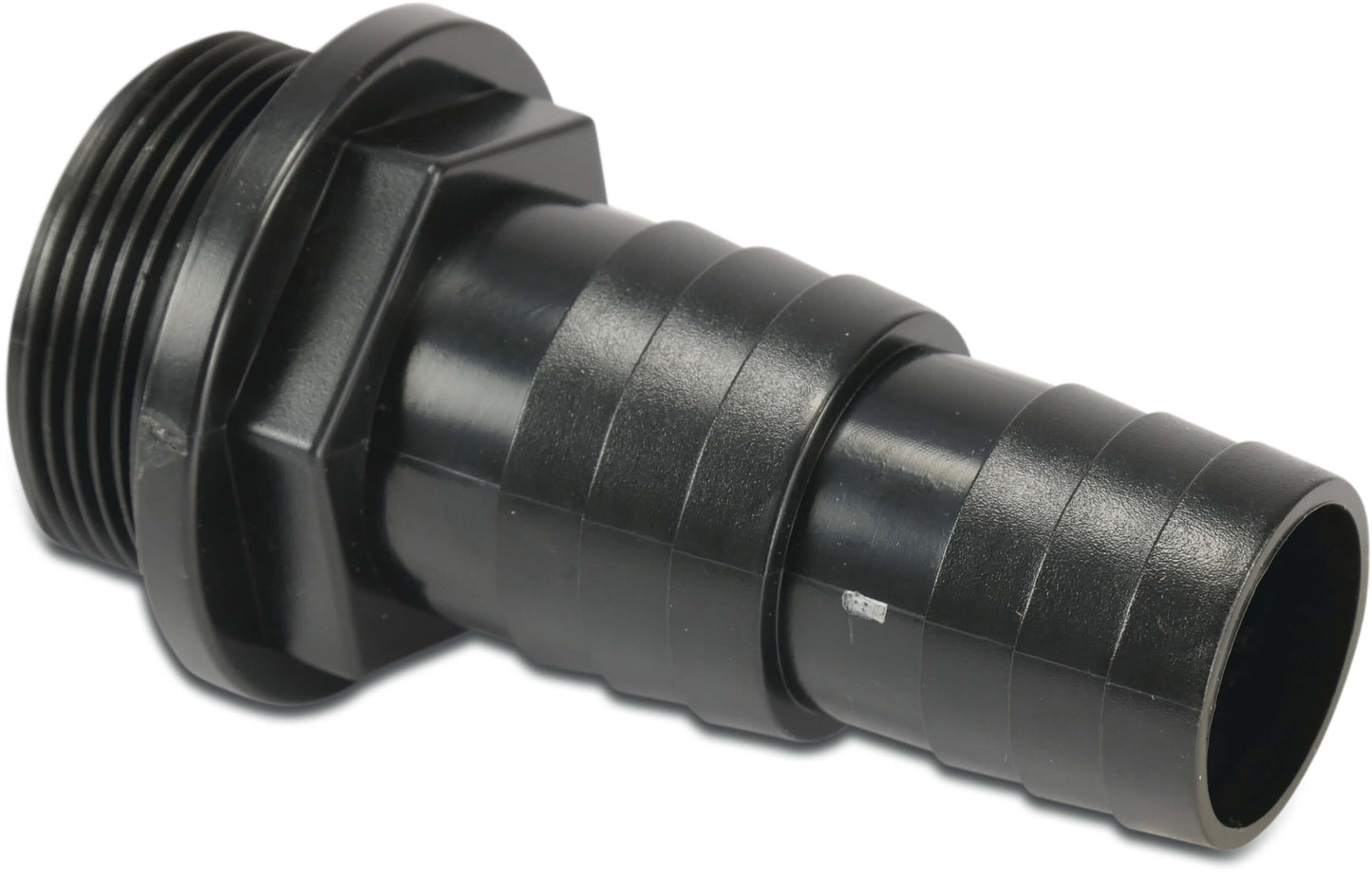 Schlauchtülle mit O-Ring ABS 1 1/2" x 32 - 38 mm Außengewinde x Schlauchtülle Schwarz