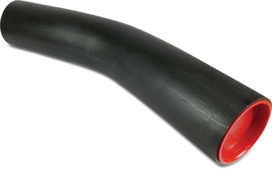 Bogen 30° PE100-RC Glatt SDR17 Schwarz DVGW Typ aus Rohr hergestellt