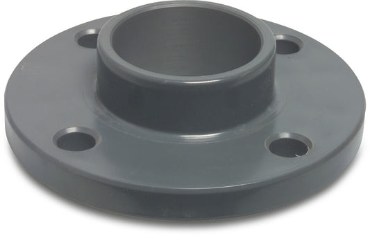 Profec Klebeflansch PVC-U DN125 x 140 mm DIN Flansch x Klebemuffe 10bar DN125 Grau PN10/16