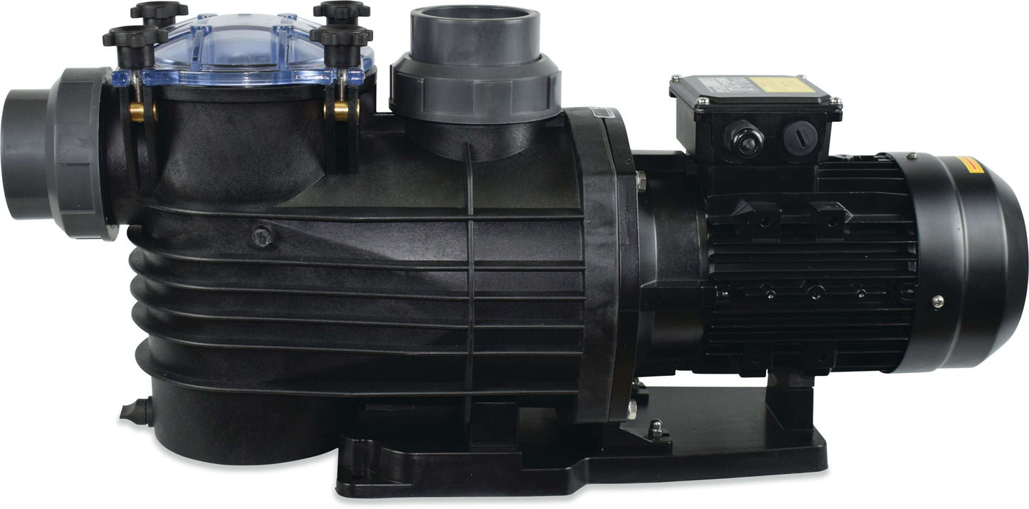 PSH Schwimmbadpump öffentlicher Bereich PP/GF30 75 mm Klebemuffe 9A 230VAC Schwarz 2PS
