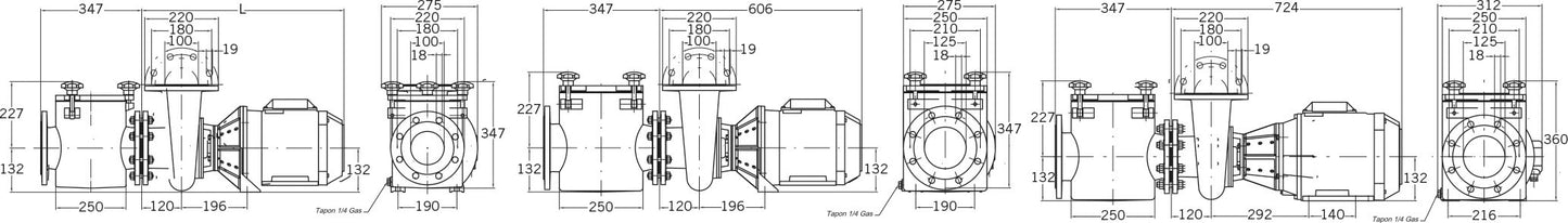 PSH F-Giant-17 Schwimmbadpump öffentlicher Bereich PP/GF30 DN100 DIN Flansch 9,9A 230/400VAC Schwarz/Grün