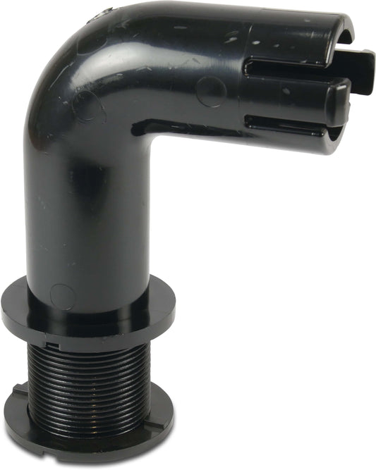 Winkelstück innen DN50 mit Haken - 1 1/2"- Typ S450 - ABS schwarz