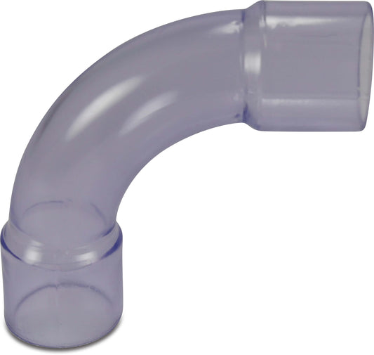 Profec Bogen 90° PVC-U Klebemuffe 10bar Transparent Typ aus Rohr hergestellt