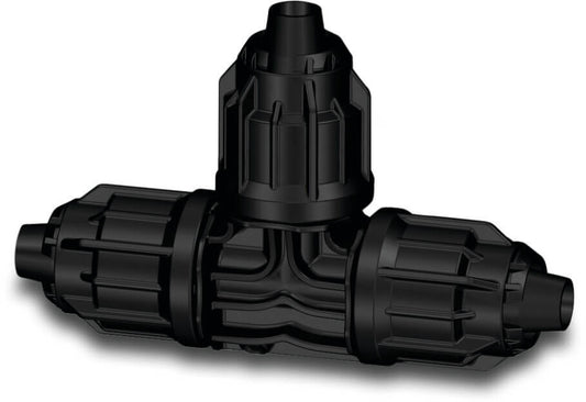 T-Stück 90° PP quick joint 4bar Schwarz
