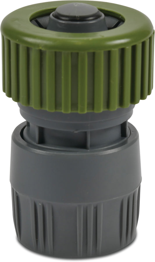 Flotide Kupplung PVC-U 12 mm Klemm x Klickmuffe Grau/Grün mit Wasserstop