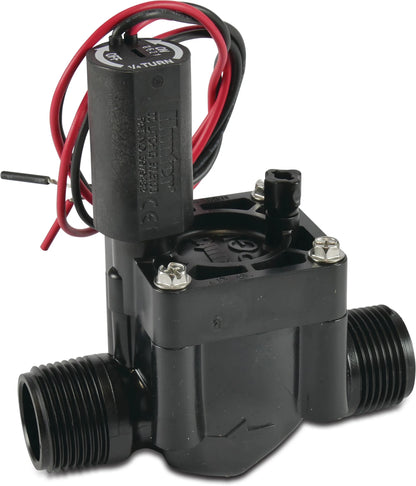 Hunter mit Durchflussregelung Magnetventil glasfaserverstärktes Nylon 1" Außengewinde 10bar 24VAC Schwarz