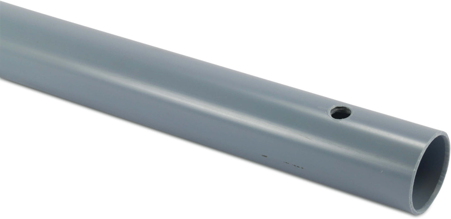 Beregnungsrohr PVC-U 32 mm x 1,6 mm Klebemuffe x Glatt 10bar 3/8WW Dunkelgrau 75cm 4,54m