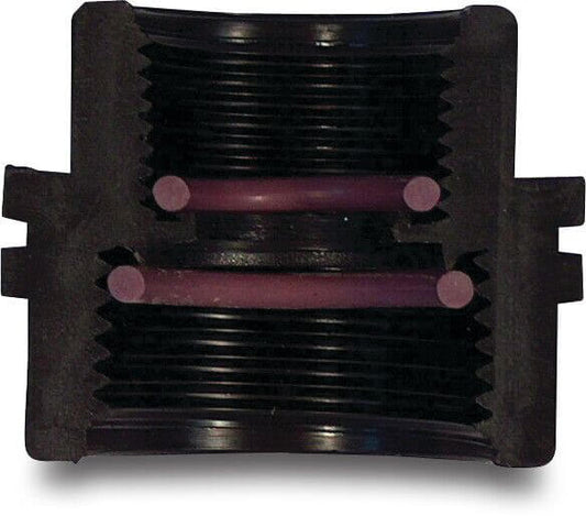 Tavlit Reduzierkupplung PP 3/4" x 1/2" Innengewinde 10bar Schwarz Typ Self Seal