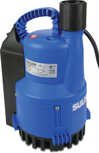 Tauchpumpe PP 1 1/4" Innengewinde 1,6A 230VAC Schwarz/Blau Typ Robusta 200TS mit Schwimmer