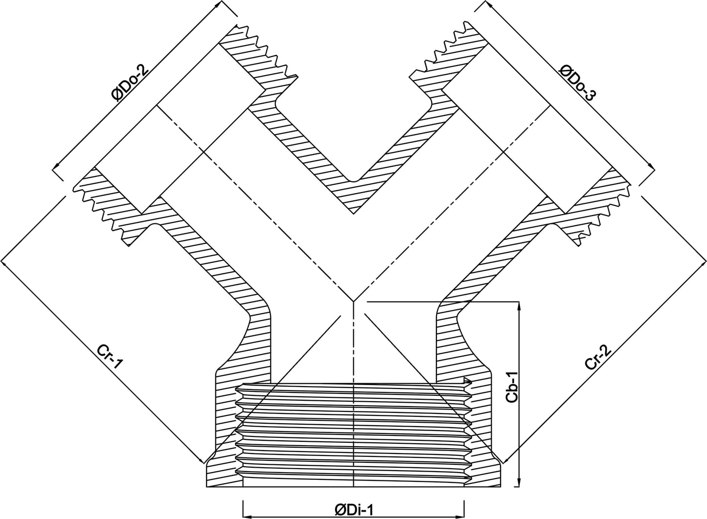 Profec Y-Stück Schnellkupplung Messing 3/4" Außengewinde x Außengewinde x Innengewinde 30bar (VE: 10 St.)