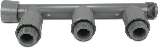 Rain Bird RB1301-010 Verteilerstück PVC 1" Überwurfmutter IG x Außengewinde 10,5bar Grau 1-Gruppe