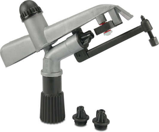 Kreisregner Kunststoff 1" Innengewinde 5,0 mm Schwarz/Grau Typ Eskimo