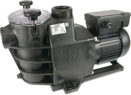 Hayward Max-Flo Schwimmbadpumpe PP GF 1 1/2" Innengewinde 4,5/2,6A 400VAC Schwarz 0,75PS