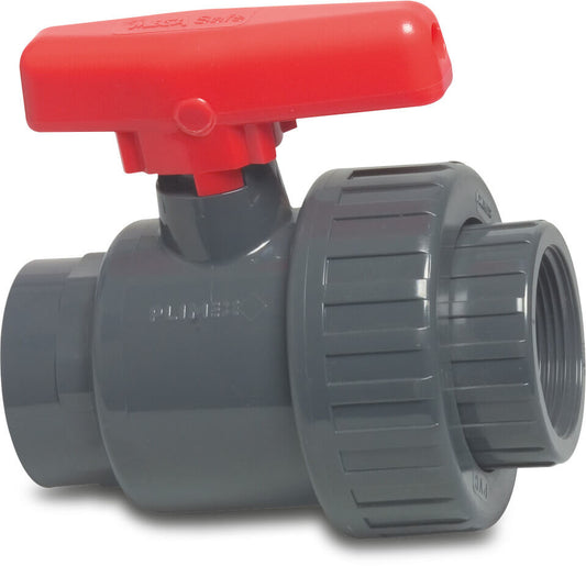 Profec Kugelhahn mit einem Anschluss PVC-U Innengewinde 10bar DN20 Grau Typ Safe 550