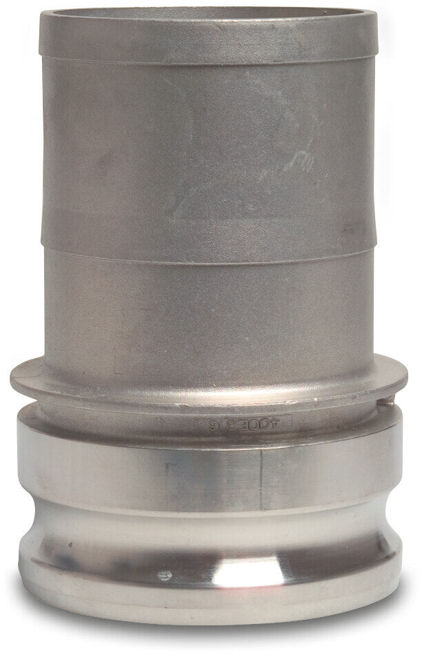 Schnellkupplung Edelstahl 316 V-Teil Kamlock x Schlauchtülle 16bar Typ Kamlock E