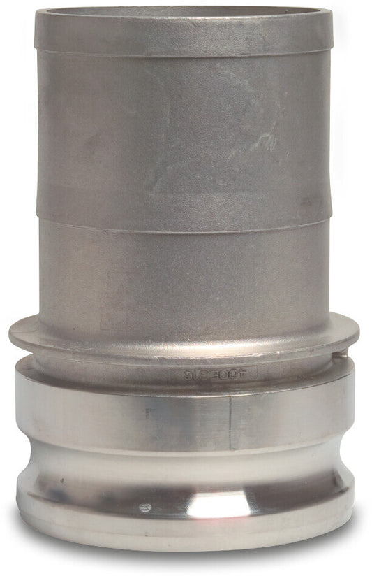 Schnellkupplung Edelstahl 316 V-Teil Kamlock x Schlauchtülle 16bar Typ Kamlock E