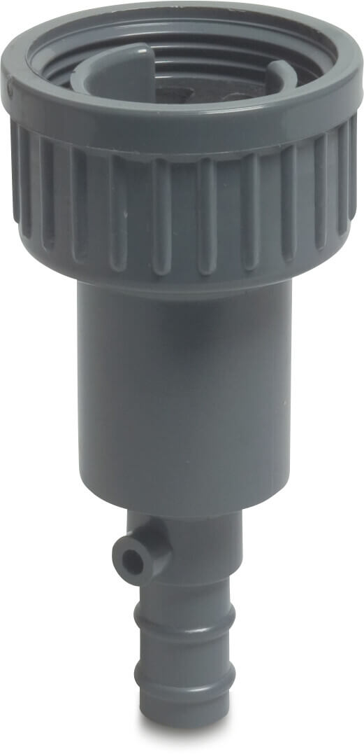 VDL Ablaufventil PVC-U 1 1/4" x 16 mm Innengewinde x Schlauchtülle 6bar Grau (VE: 10 St.)