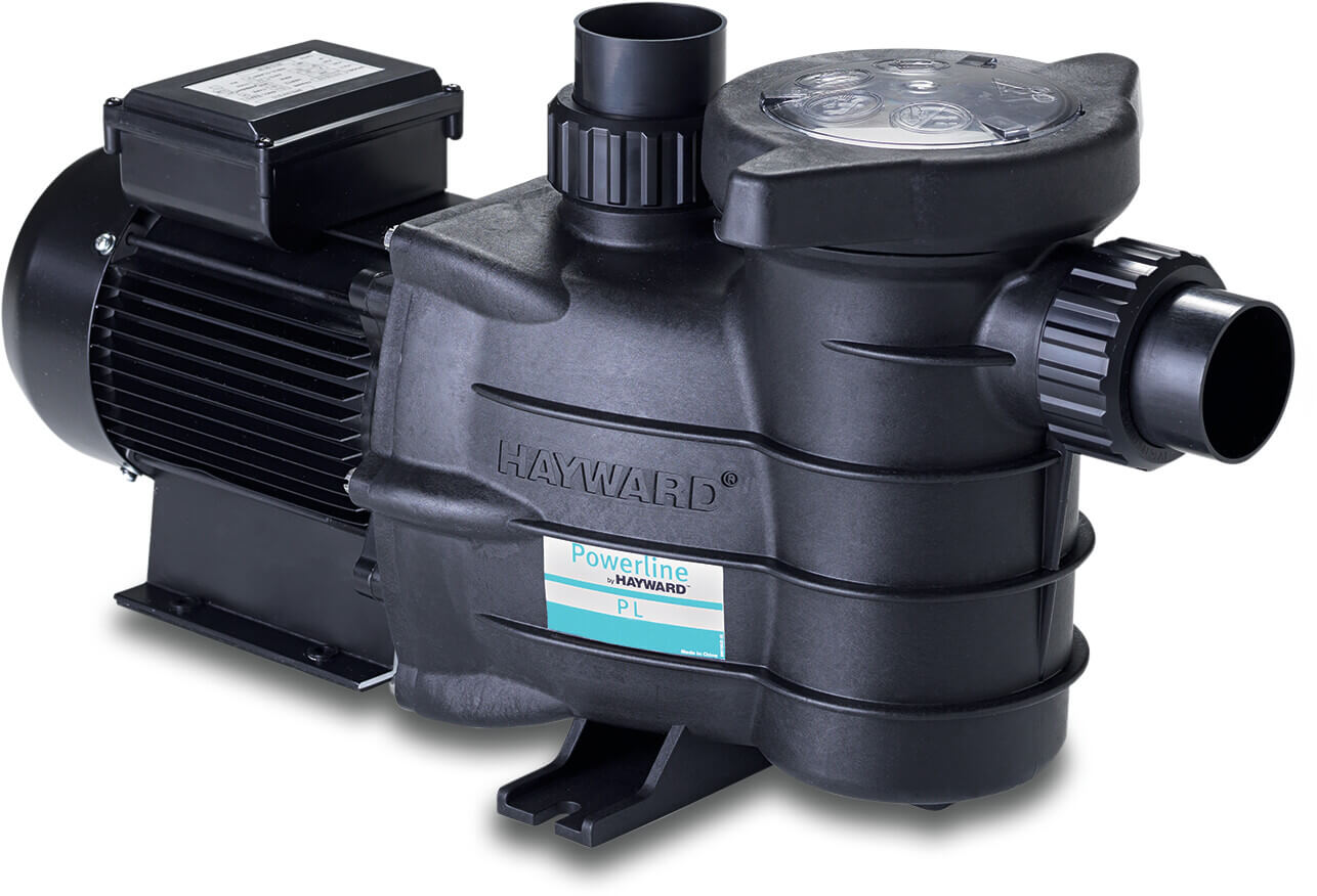 Hayward Schwimmbadpumpe PP GF 50 mm Klebemuffe 2A 230VAC Schwarz 0.33PS