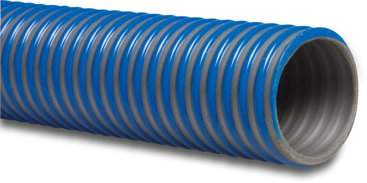 Profec Spiralsaug- und Druckschlauch PVC 152 mm x 169 mm 2bar 0.7bar Blau/Grau 6m Typ Agriflex (VE: 6 m)
