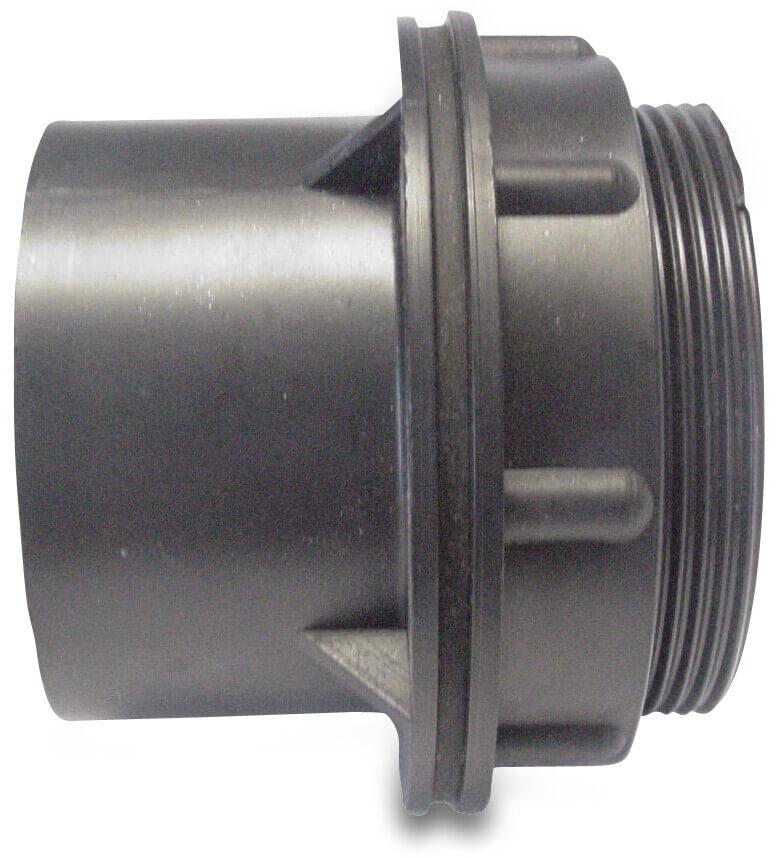 Durchführung ABS 40 mm Klebemuffe x Außengewinde Schwarz