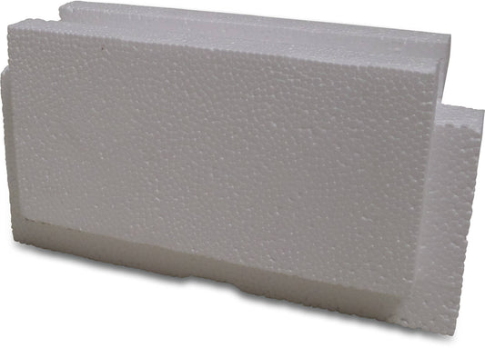 Endstück für Schwimmbad Schnellbaublock EPS25 250 mm Weiß