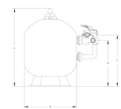 Norsup S450 Sandfilter PP 1 1/2" Innengewinde 3,75bar Grau
