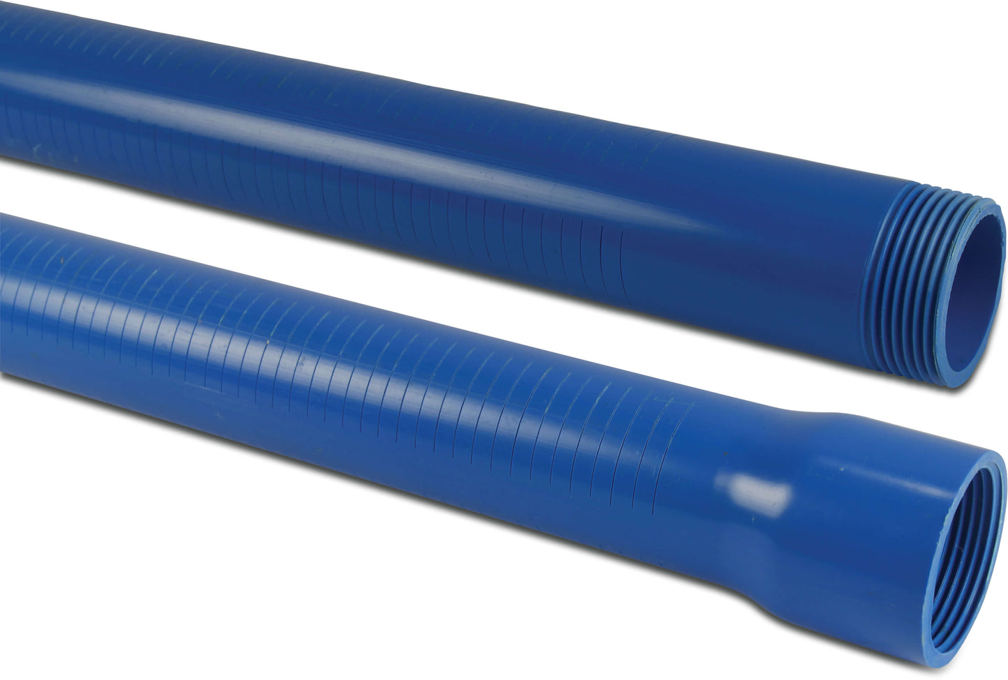 Filterrohr PVC-U Innengewinde x Außengewinde 0,3 mm Blau 1m
