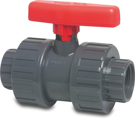 Profec Kugelhahn PVC-U Innengewinde 10bar DN65 Grau Typ Safe 625