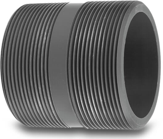VDL Nippel PVC-U Außengewinde 16bar Grau Typ aus Rohr hergestellt