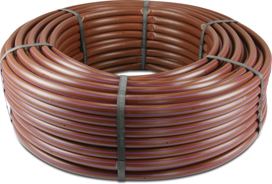 NaanDan Tropfschlauch PE 16 mm x 1,2 mm 47mil 4bar 130micron 2,2ltr/h 33cm Braun 100m Typ TurfDrip Sub Surface