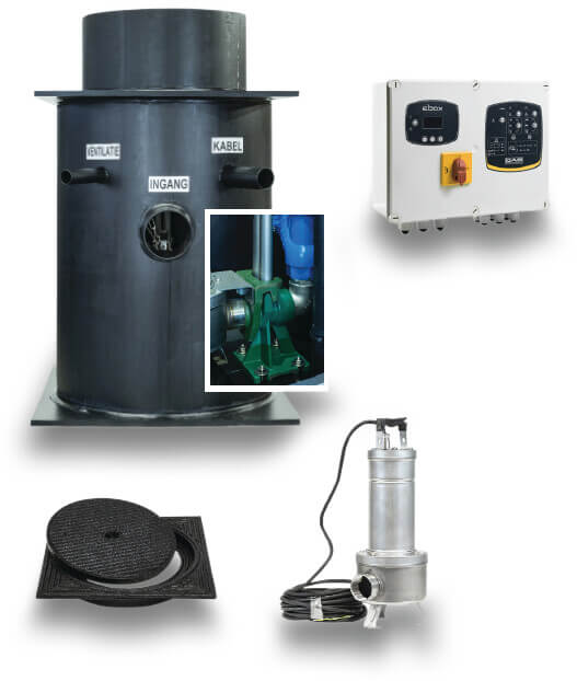 DAB PE814 Complete Zusammengebauter Pumpenkasten PE 5,13A 230VAC Schwarz