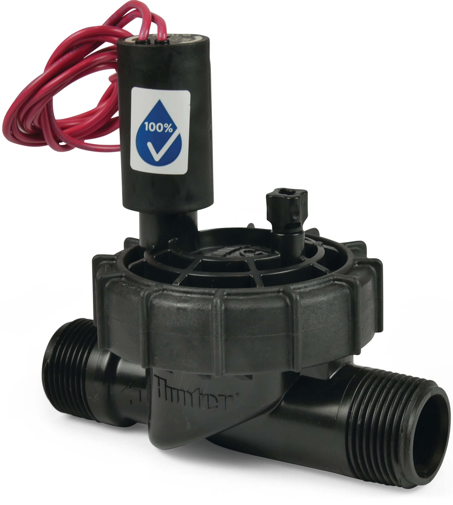 Hunter mit Durchflussregelung Magnetventil glasfaserverstärktes Nylon 1" Außengewinde 10bar 24VAC Schwarz