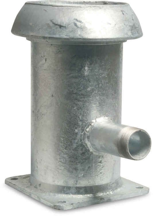 Schnellkupplung Stahl Verzinkt V-Teil Kardan x Außengewinde x Quadratflansch 1 1/2" Typ Kardan