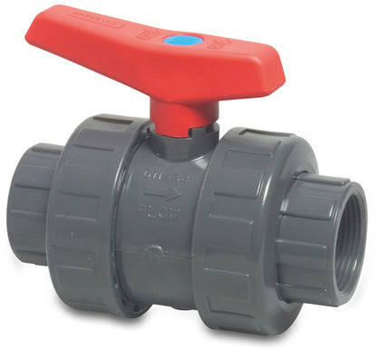 Profec Kugelhahn PVC-U 3/4" Innengewinde 10bar DN20 Grau Typ 2050