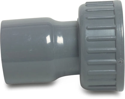 VDL 2/3 Verschraubung aus Rohr hergestellt PVC-U Klebemuffe x Überwurfmutter IG 10bar Grau