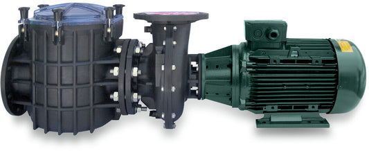 PSH Schwimmbadpump öffentlicher Bereich PP/GF30 DN100 DIN Flansch 13A 230/400VAC Schwarz/Grün