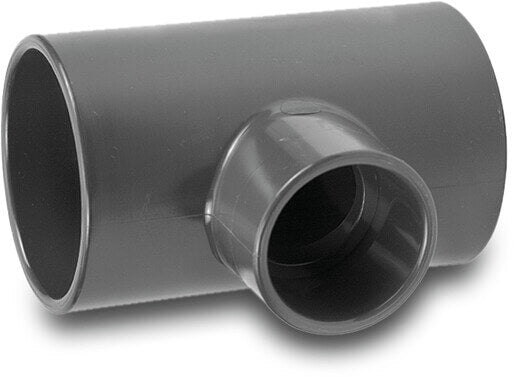 VDL T-Stück 90° PVC-U 50 mm x 32 mm x 50 mm Klebemuffe 10bar Grau