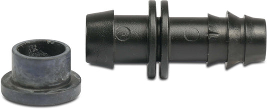 Mini-Abgangsstück POM 12 mm x 16 mm Einsteck x Tülle 4bar Schwarz