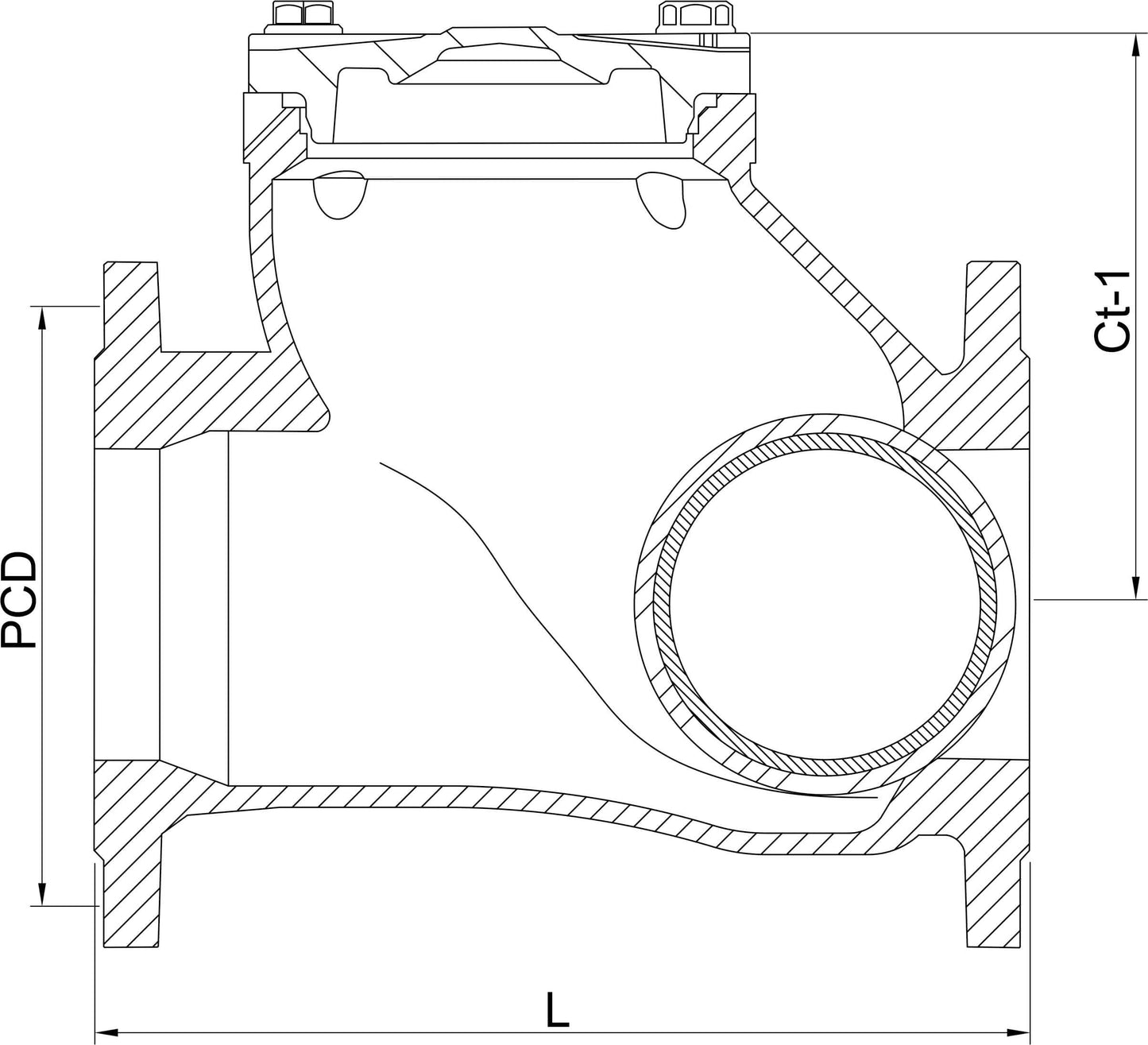 Profec Kugelrückflussverhinderer, mit Anlüftung Sphäroguss (GGG40) Epoxybeschichtung DIN Flansch 10bar Blau PN10/16
