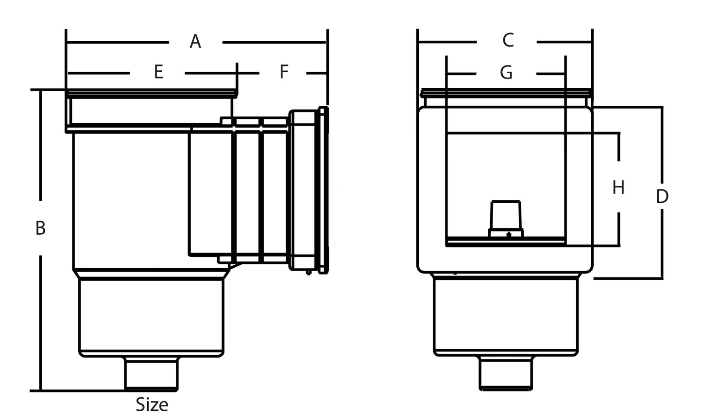 Hayward Auto-Skim Small Skimmer ABS 2" Innengewinde Weiß rechteckig