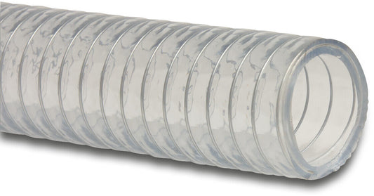 Profec Spiralsaug- und Druckschlauch PVC/Stahl 63 mm x 75,8 mm 2bar 0.7bar Transparent 30m Typ Profecsteel (VE: 30 m)