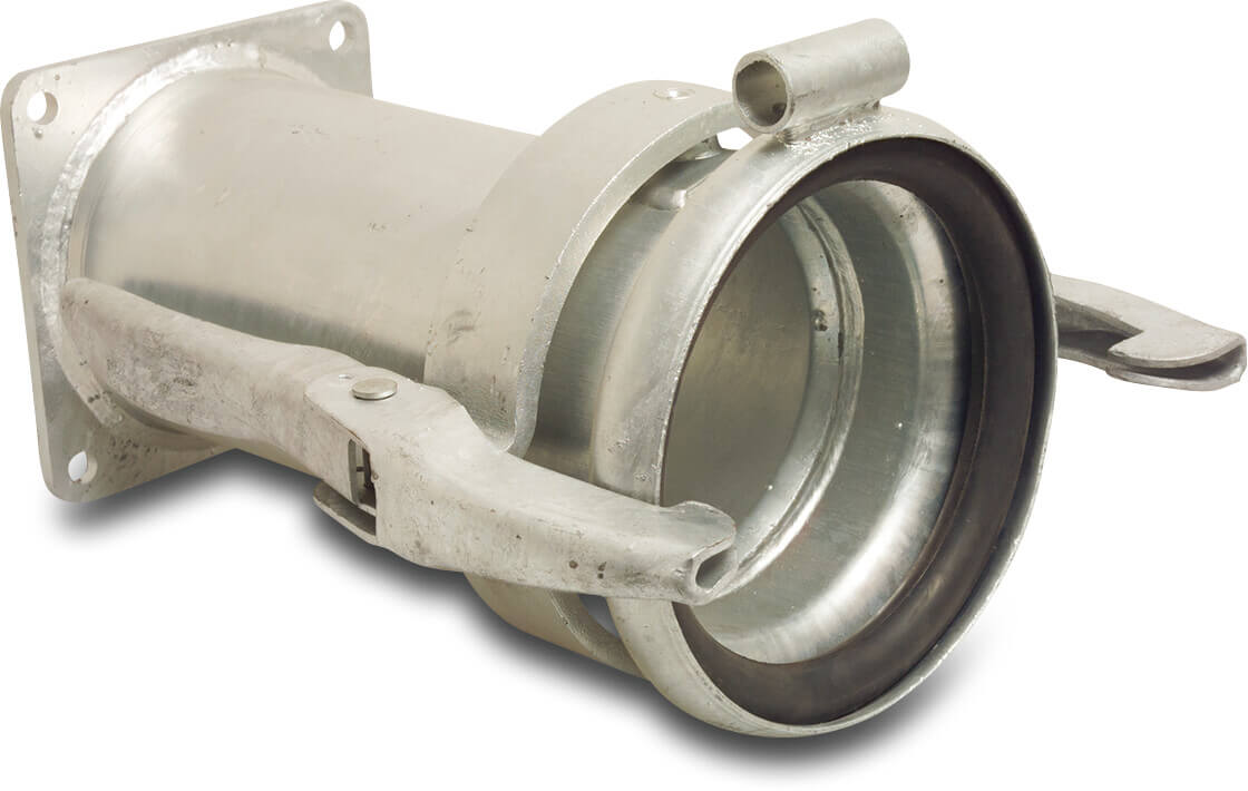 Schnellkupplung Stahl Verzinkt 159 mm x DN150 M-Teil Kardan x DIN Flansch PN10/16 Typ Kardan (VE: 10 St.)