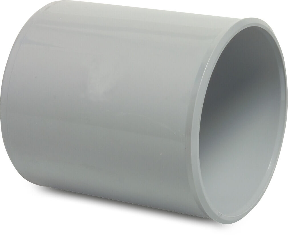 Muffe PVC-U Klebemuffe Grau KOMO
